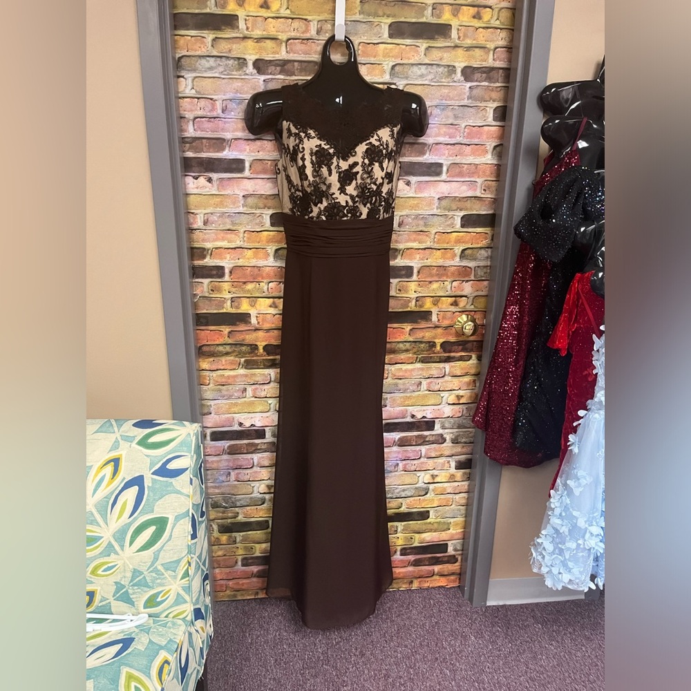 2 tone Brown chiffon Mother’s or Special Occasions Gown